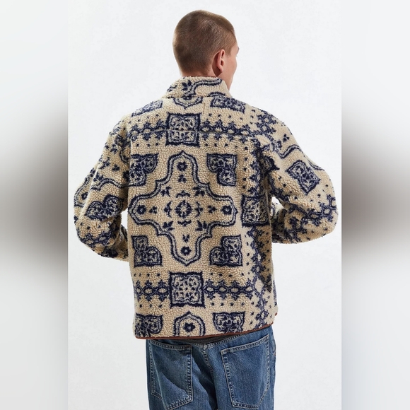 BDG Urban Outfitters damask sherpa zip up sweatshirt - Picture 8 of 10